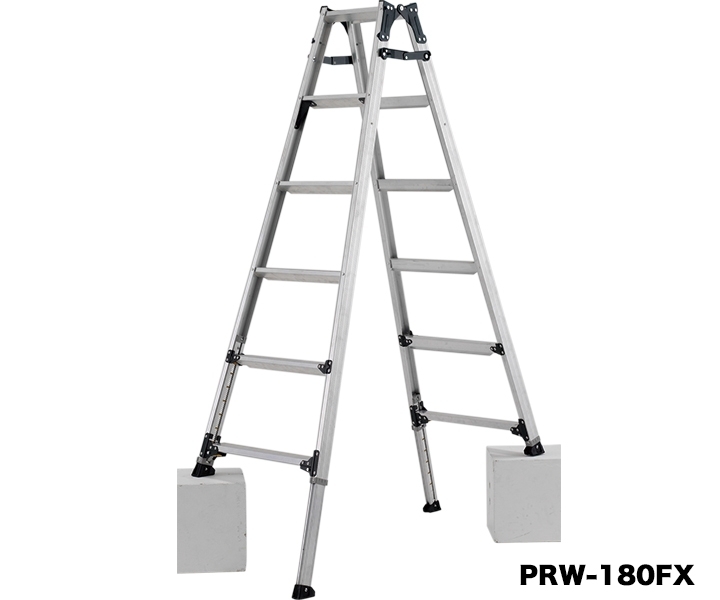 伸縮脚付はしご兼用脚立 PRW-FX